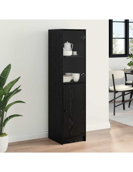 Credenza Rovere Nero 35 x 37 x 142 cm Legno multistrato