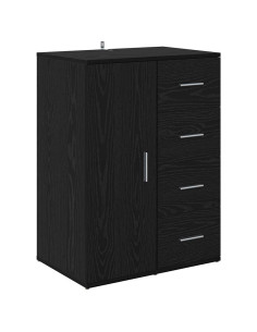 Credenza Rovere Nero 59 x 39 x 80 cm Legno multistrato 2