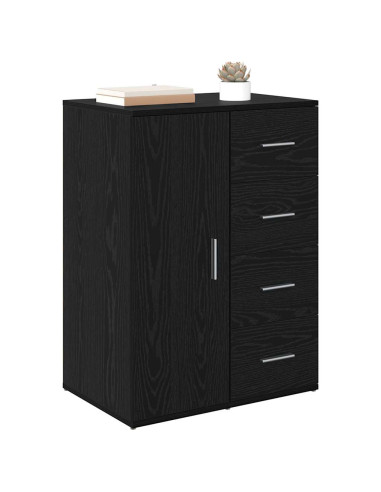 Credenza Rovere Nero 59 x 39 x 80 cm Legno multistrato