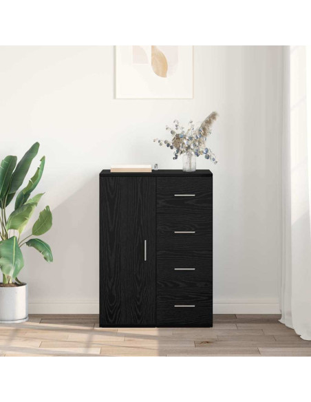 Credenza Rovere Nero 59 x 39 x 80 cm Legno multistrato