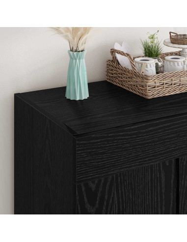 Credenza Rovere Nero 69,5 x 34 x 90 cm Legno multistrato