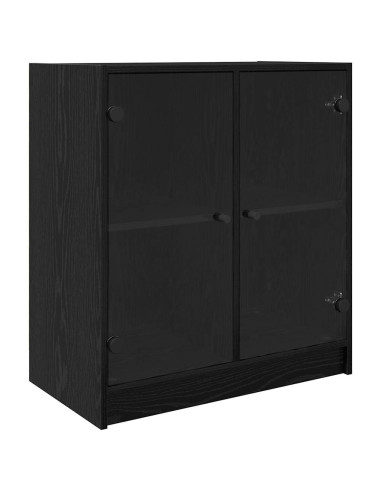 Mobile laterale Rovere Nero 68 x 37 x 75,5 cm Legno multistrato