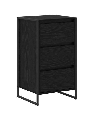 Credenza Rovere Nero 42 x 36 x 75.5 cm Legno multistrato