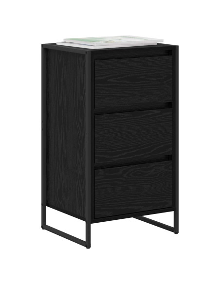 Credenza Rovere Nero 42 x 36 x 75.5 cm Legno multistrato