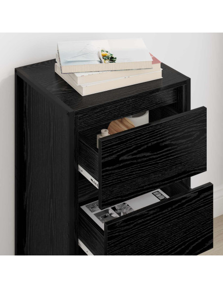 Credenza Rovere Nero 42 x 36 x 75.5 cm Legno multistrato