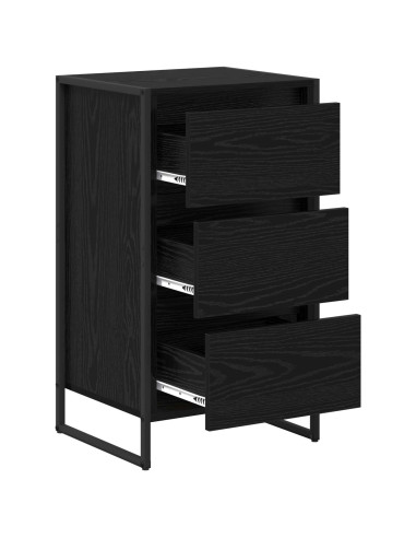 Credenza Rovere Nero 42 x 36 x 75.5 cm Legno multistrato