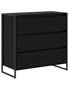 Credenza Rovere Nero 79 x 36 x 75.5 cm Legno multistrato 2