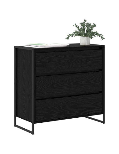 Credenza Rovere Nero 79 x 36 x 75.5 cm Legno multistrato