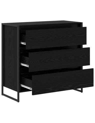 Credenza Rovere Nero 79 x 36 x 75.5 cm Legno multistrato