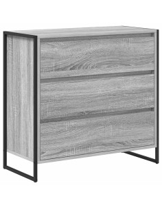Credenza Grigio Sonoma 79 x 36 x 75.5 cm Legno multistrato 2