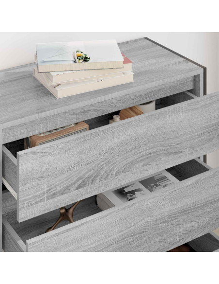 Credenza Grigio Sonoma 79 x 36 x 75.5 cm Legno multistrato