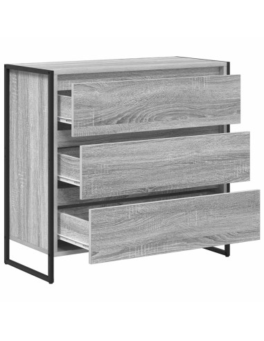Credenza Grigio Sonoma 79 x 36 x 75.5 cm Legno multistrato