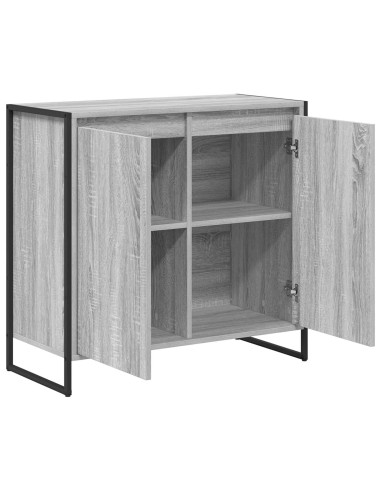Mobile laterale Grigio Sonoma 79 x 36 x 75 cm Legno multistrato