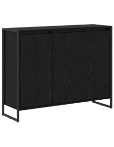 Mobile laterale Rovere Nero 96,5 x 30 x 75 cm Legno multistrato 2