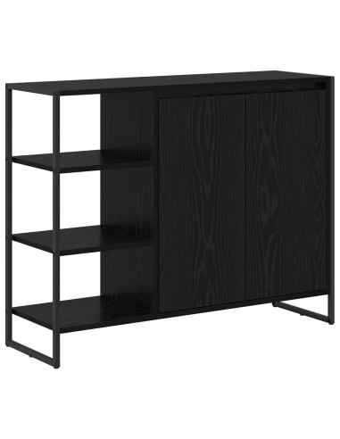 Mobile laterale Rovere Nero 96.5 x 30 x 75 cm Legno multistrato