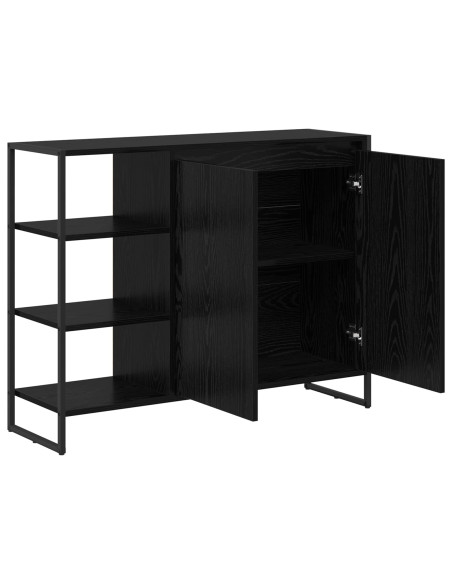 Mobile laterale Rovere Nero 96.5 x 30 x 75 cm Legno multistrato