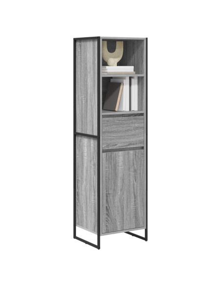 Armadio per Libri con cassetto Grigio Sonoma 43 x 36 x 150.5 cm