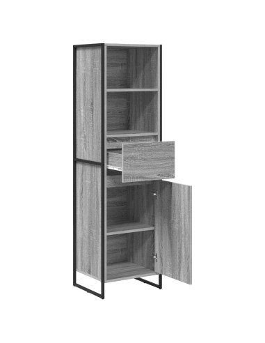 Armadio per Libri con cassetto Grigio Sonoma 43 x 36 x 150.5 cm