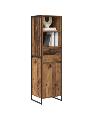 Armadio per Libri con cassetto Legno vecchio 43 x 36 x 150.5 cm