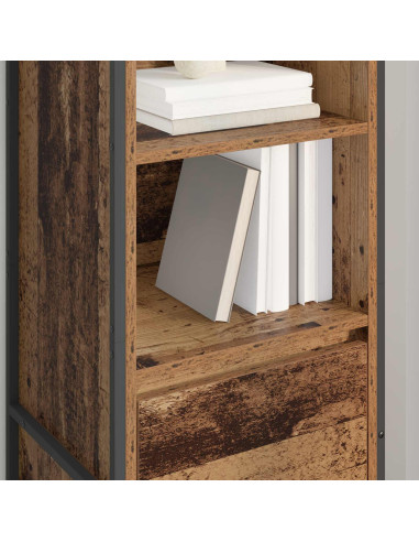 Armadio per Libri con cassetto Legno vecchio 43 x 36 x 150.5 cm