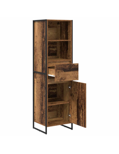 Armadio per Libri con cassetto Legno vecchio 43 x 36 x 150.5 cm