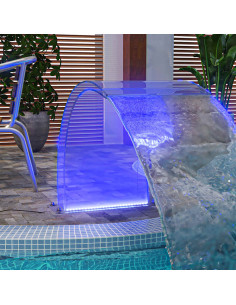 Fontana da Piscina con LED RGB in Acrilico 50 cm