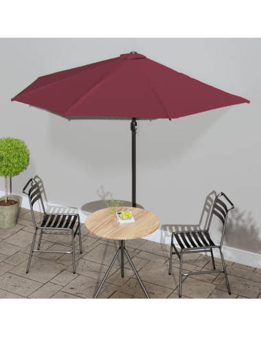 Ombrellone Balcone Palo in Alluminio Bordò 300x155x223cm a Metà