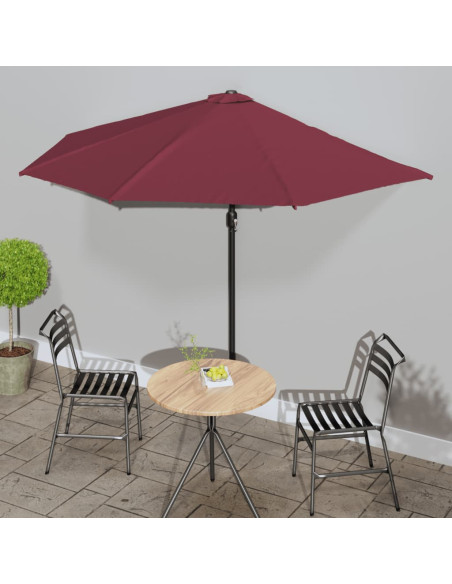 Ombrellone Balcone Palo in Alluminio Bordò 300x155x223cm a Metà