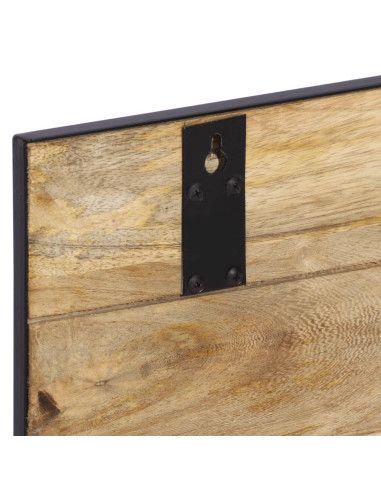 Appendiabiti 2 pz 80x8x25 cm in Legno Massello Grezzo di Mango