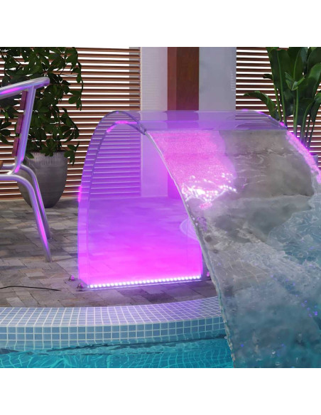 Fontana da Piscina con LED RGB in Acrilico 50 cm