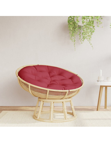 Cuscino Rotondo Rosso Vino Ø 100x11 cm in Tessuto Oxford