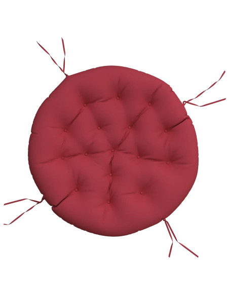 Cuscino Rotondo Rosso Vino Ø 100x11 cm in Tessuto Oxford
