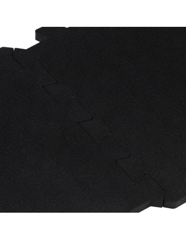 Piastrelle per Pavimenti in Gomma 9 pz Nere 16 mm 30x30 cm