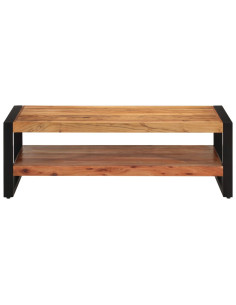 Tavolino da Salotto 120x55x40 cm in Legno Massello di Acacia