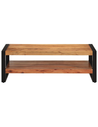 Tavolino da Salotto 120x55x40 cm in Legno Massello di Acacia