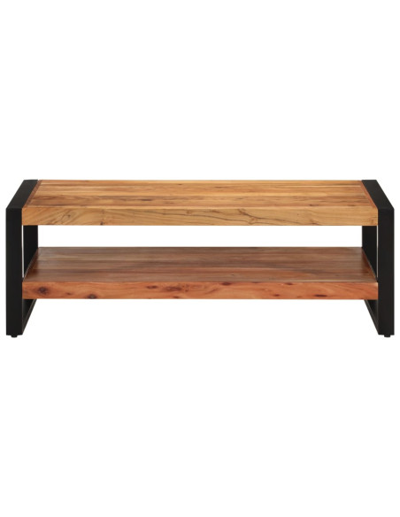 Tavolino da Salotto 120x55x40 cm in Legno Massello di Acacia