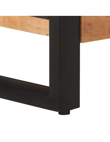 Tavolino da Salotto 120x55x40 cm in Legno Massello di Acacia