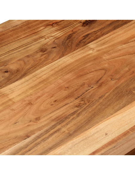 Tavolino da Salotto 120x55x40 cm in Legno Massello di Acacia