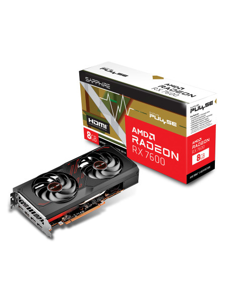 SAPPHIRE VGA RADEON RX 7600, PULSE RX 7600 GAMING, 8GB GDDR6, HDMI / TRIPLE DP