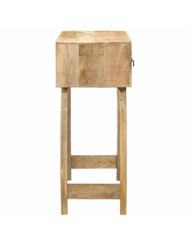 Tavolo Consolle 90x32x75 cm in Legno Massello di Mango Grezzo