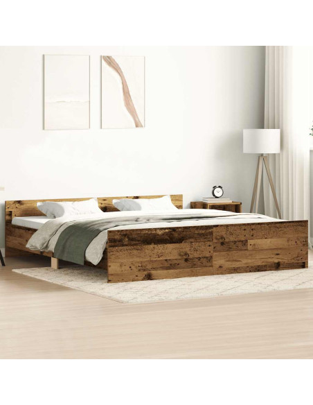 Giroletto senza Materasso Legno Antico 160x200 cm in Truciolato