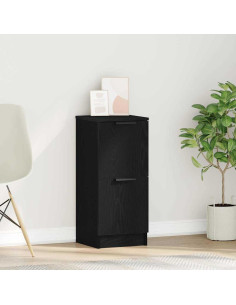 Credenza Rovere Nero 30 x 30 x 70 cm Legno multistrato