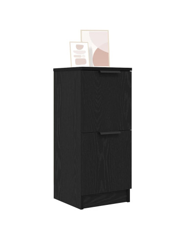 Credenza Rovere Nero 30 x 30 x 70 cm Legno multistrato