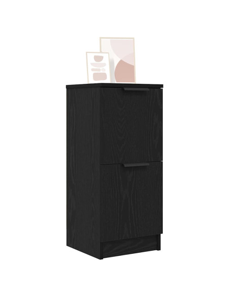 Credenza Rovere Nero 30 x 30 x 70 cm Legno multistrato