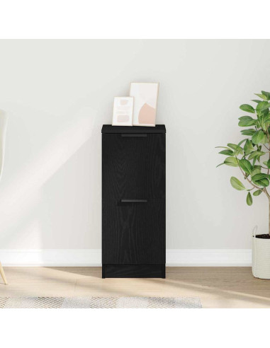 Credenza Rovere Nero 30 x 30 x 70 cm Legno multistrato