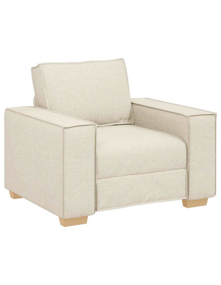 Set di divani 3 pcs Beige 220 x 80 x 84 cm Tessuto misto lino