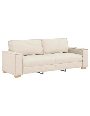 Divano 2 pcs Beige 220 x 80 x 84 cm Tessuto misto lino