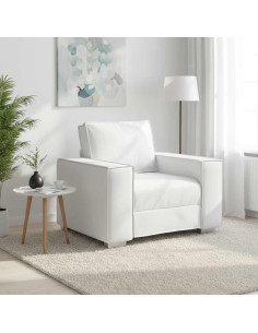 Divano Bianco 100 x 80 x 84 cm Tessuto