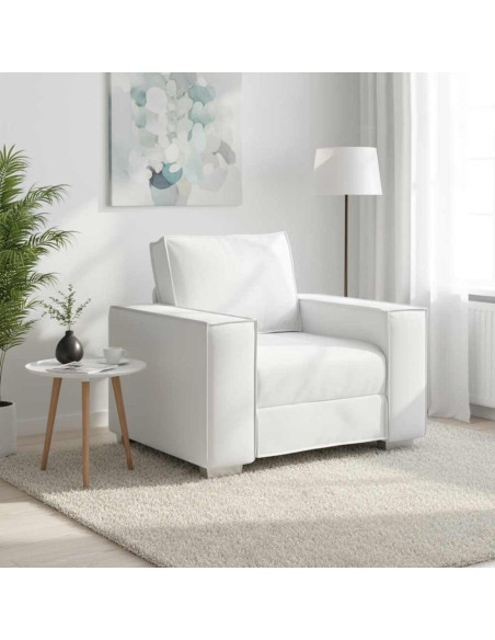 Divano Bianco 100 x 80 x 84 cm Tessuto