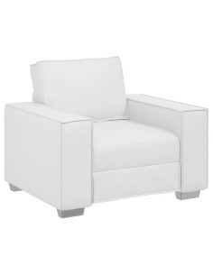 Divano Bianco 100 x 80 x 84 cm Tessuto 2